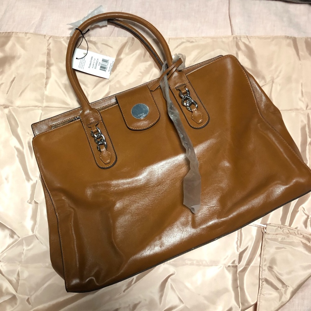 NWT Lodis leather laptop bag, with protective storage bag